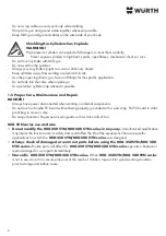 Preview for 6 page of Würth 5952 001 350 Translation Of The Original Operating Instructions