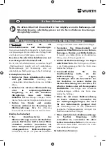 Предварительный просмотр 10 страницы Würth ABS 18 POWER Translation Of The Original Operating Instructions