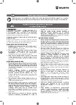 Предварительный просмотр 61 страницы Würth AS 12 Translation Of The Original Operating Instructions