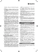 Предварительный просмотр 67 страницы Würth AS 12 Translation Of The Original Operating Instructions