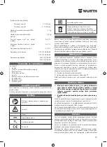 Предварительный просмотр 72 страницы Würth AS 12 Translation Of The Original Operating Instructions