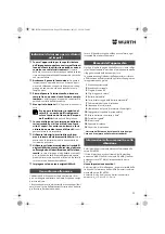 Preview for 22 page of Würth ASS 14-1/4" Translation Of The Original Operating Instructions