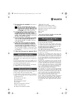 Preview for 36 page of Würth ASS 14-1/4" Translation Of The Original Operating Instructions