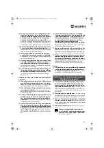 Preview for 42 page of Würth ASS 14-1/4" Translation Of The Original Operating Instructions