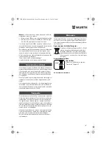 Preview for 47 page of Würth ASS 14-1/4" Translation Of The Original Operating Instructions