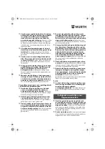 Preview for 49 page of Würth ASS 14-1/4" Translation Of The Original Operating Instructions