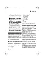 Preview for 50 page of Würth ASS 14-1/4" Translation Of The Original Operating Instructions