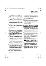 Preview for 120 page of Würth ASS 14-1/4" Translation Of The Original Operating Instructions