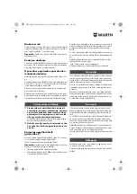 Preview for 131 page of Würth ASS 14-1/4" Translation Of The Original Operating Instructions