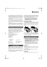 Предварительный просмотр 17 страницы Würth ASS 18-A EC Combi Translation Of The Original Operating Instructions