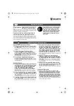 Предварительный просмотр 21 страницы Würth ASS 18-A EC Combi Translation Of The Original Operating Instructions