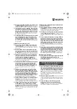 Предварительный просмотр 30 страницы Würth ASS 18-A EC Combi Translation Of The Original Operating Instructions