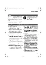 Предварительный просмотр 67 страницы Würth ASS 18-A EC Combi Translation Of The Original Operating Instructions