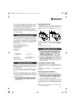 Предварительный просмотр 70 страницы Würth ASS 18-A EC Combi Translation Of The Original Operating Instructions