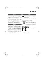 Предварительный просмотр 102 страницы Würth ASS 18-A EC Combi Translation Of The Original Operating Instructions