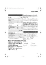 Предварительный просмотр 106 страницы Würth ASS 18-A EC Combi Translation Of The Original Operating Instructions