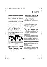 Предварительный просмотр 107 страницы Würth ASS 18-A EC Combi Translation Of The Original Operating Instructions