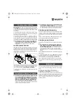 Предварительный просмотр 115 страницы Würth ASS 18-A EC Combi Translation Of The Original Operating Instructions