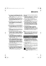 Предварительный просмотр 120 страницы Würth ASS 18-A EC Combi Translation Of The Original Operating Instructions