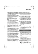 Предварительный просмотр 135 страницы Würth ASS 18-A EC Combi Translation Of The Original Operating Instructions