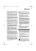 Предварительный просмотр 142 страницы Würth ASS 18-A EC Combi Translation Of The Original Operating Instructions