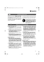 Предварительный просмотр 178 страницы Würth ASS 18-A EC Combi Translation Of The Original Operating Instructions