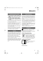 Предварительный просмотр 185 страницы Würth ASS 18-A EC Combi Translation Of The Original Operating Instructions