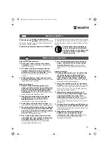 Предварительный просмотр 186 страницы Würth ASS 18-A EC Combi Translation Of The Original Operating Instructions