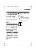 Предварительный просмотр 192 страницы Würth ASS 18-A EC Combi Translation Of The Original Operating Instructions