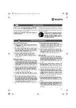 Предварительный просмотр 193 страницы Würth ASS 18-A EC Combi Translation Of The Original Operating Instructions