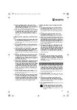 Предварительный просмотр 194 страницы Würth ASS 18-A EC Combi Translation Of The Original Operating Instructions