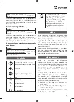 Предварительный просмотр 23 страницы Würth AWS 18-115 P COMPACT Translation Of The Original Operating Instructions