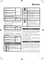 Предварительный просмотр 180 страницы Würth AWS 18-115 P COMPACT Translation Of The Original Operating Instructions