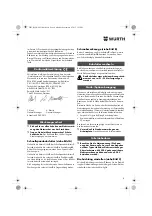 Предварительный просмотр 8 страницы Würth BM 10-E COMPACT Operating Instructions Manual