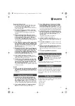 Предварительный просмотр 12 страницы Würth BM 10-E COMPACT Operating Instructions Manual