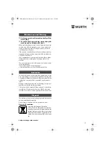 Предварительный просмотр 15 страницы Würth BM 10-E COMPACT Operating Instructions Manual