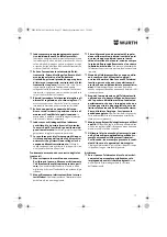 Предварительный просмотр 17 страницы Würth BM 10-E COMPACT Operating Instructions Manual