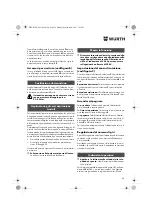 Предварительный просмотр 20 страницы Würth BM 10-E COMPACT Operating Instructions Manual