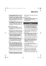 Предварительный просмотр 23 страницы Würth BM 10-E COMPACT Operating Instructions Manual