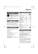 Предварительный просмотр 24 страницы Würth BM 10-E COMPACT Operating Instructions Manual