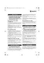 Предварительный просмотр 26 страницы Würth BM 10-E COMPACT Operating Instructions Manual