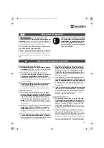 Предварительный просмотр 28 страницы Würth BM 10-E COMPACT Operating Instructions Manual