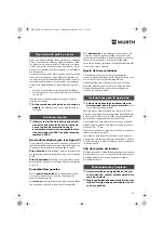 Предварительный просмотр 32 страницы Würth BM 10-E COMPACT Operating Instructions Manual