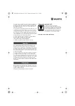 Предварительный просмотр 33 страницы Würth BM 10-E COMPACT Operating Instructions Manual