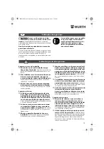 Предварительный просмотр 34 страницы Würth BM 10-E COMPACT Operating Instructions Manual