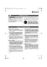 Предварительный просмотр 40 страницы Würth BM 10-E COMPACT Operating Instructions Manual