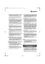 Предварительный просмотр 41 страницы Würth BM 10-E COMPACT Operating Instructions Manual