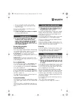 Предварительный просмотр 44 страницы Würth BM 10-E COMPACT Operating Instructions Manual