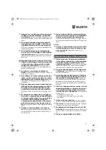 Предварительный просмотр 47 страницы Würth BM 10-E COMPACT Operating Instructions Manual