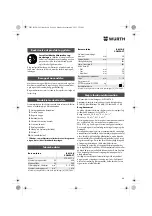 Предварительный просмотр 48 страницы Würth BM 10-E COMPACT Operating Instructions Manual